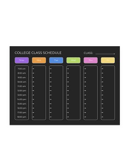 Black Colleges Class Schedule - free Google Docs Template - 4212