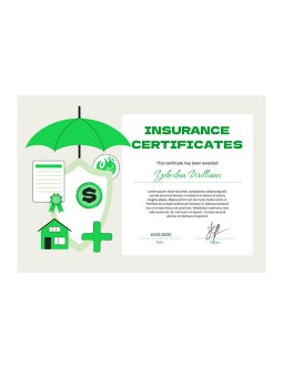 Green Insurance Certificates - free Google Docs Template - 4176