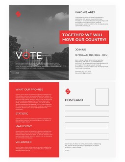 Strong Political Postcard - free Google Docs Template - 4059