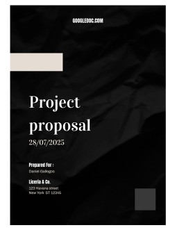 Black Paper Business Proposal - free Google Docs Template - 3595
