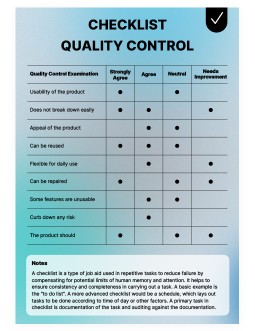 Gradient Checklist Quality Control - free Google Docs Template - 3842