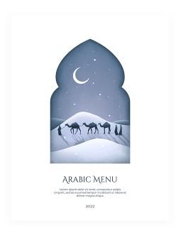 Drawing Arabic Restaurant Menu