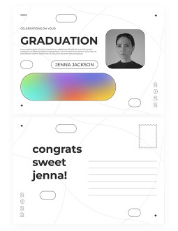 Bright Postcard Graduation - free Google Docs Template - 3901