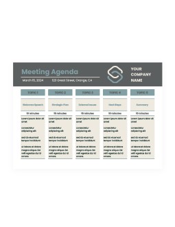 Modern Meeting Agenda Template - free Google Docs Template - 2838