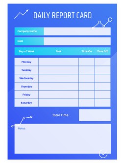 Electric Blue Daily Report - free Google Docs Template - 3296