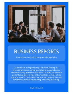 Modern Blue Business Reports - free Google Docs Template - 4119