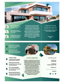 Green Brochure Real Estate - free Google Docs Template - 3216