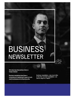 Simple Blue Business Newsletter