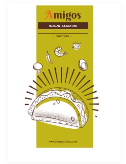 Mexican Restaurant Brochure - free Google Docs Template - 589