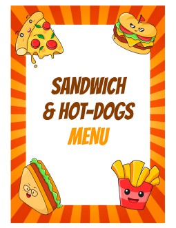 Sandwich and Hot-Dog Menu