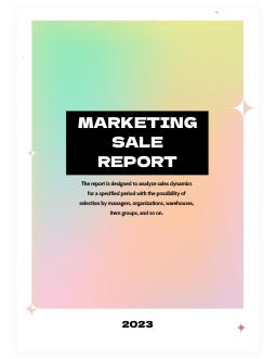 Gradient Marketing Sale Report - free Google Docs Template - 3402