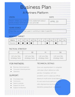 Partners Platform Business Plan - free Google Docs Template - 4159