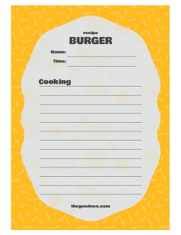Simple Burger Recipe - free Google Docs Template - 3589