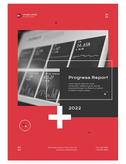 Red Progress Report - free Google Docs Template - 3547