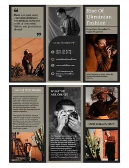 Brown Fashion Trifold Brochure - free Google Docs Template - 3572