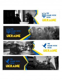 Stay with Ukraine Header - free Google Docs Template - 4051