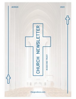 Beautiful Church Newsletter - free Google Docs Template - 3814