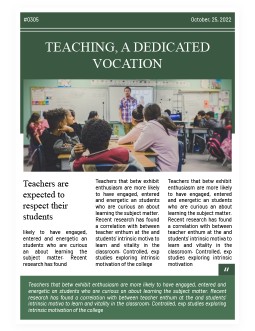 Green Teacher Newspaper