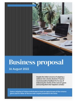 Strict Blue Business Proposal - free Google Docs Template - 3172