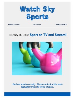 Trendy Sport Newsletter