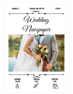 Wedding Day Newspaper - free Google Docs Template - 665