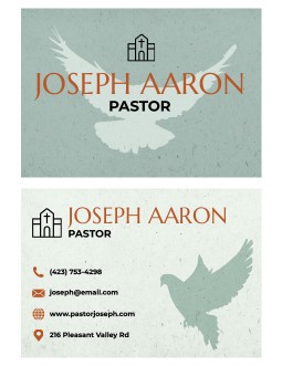 Pastor Business Card - free Google Docs Template - 4238