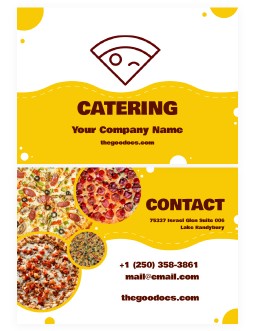 Pizza Catering Business Card - free Google Docs Template - 3465