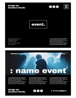 Black Event Brochure - free Google Docs Template - 3667