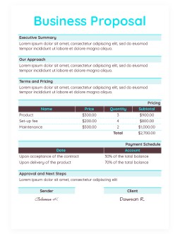 Simple Style Business Proposal - free Google Docs Template - 2708