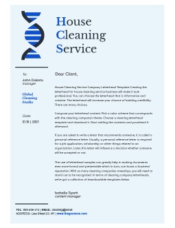 House Cleaning Service Letterhead - free Google Docs Template - 890