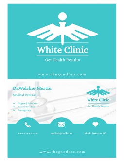 Simple Medical Business Card - free Google Docs Template - 3713
