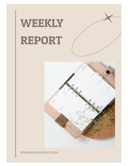 Pastel Weekly Report - free Google Docs Template - 3484