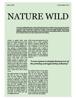 Green Nature Wild Newspaper - free Google Docs Template - 1665