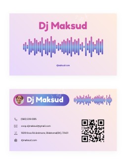 Modern Music Business Cards - free Google Docs Template - 3351