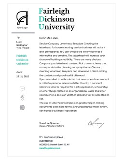 White University Letterhead - free Google Docs Template - 3714
