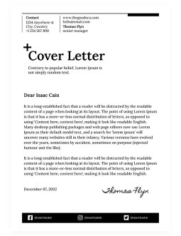 Classic Cover Letter - free Google Docs Template - 3803