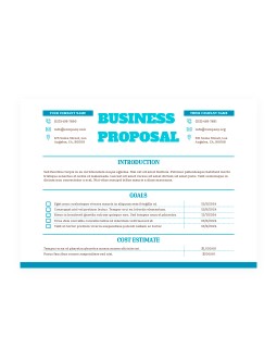 Blue and Brown Business Proposal - free Google Docs Template - 2940