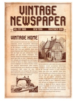 Western Vintage Newspaper