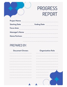 Minimalist Project Progress Report - free Google Docs Template - 3523