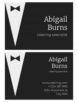 Dark Catering Business Card - free Google Docs Template - 3377