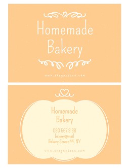 Bakery Business Card - free Google Docs Template - 3454