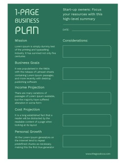 Green Business Plan - free Google Docs Template - 3945