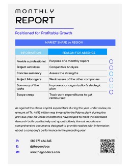 One-Page Monthly Report - free Google Docs Template - 3165