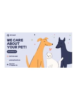 Pet Shop Facebook Cover - free Google Docs Template - 2539
