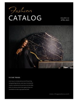 Black Fashion Catalog - free Google Docs Template - 3953