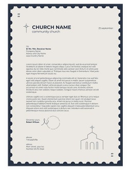 Simple Church Letterhead - free Google Docs Template - 3358