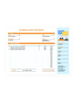 Consultancy Services Sheet Invoice - free Google Docs Template - 2660