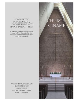 Grey Classic Church Brochure - free Google Docs Template - 3919