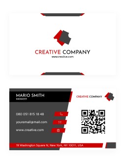Creative Company Business Card - free Google Docs Template - 1102
