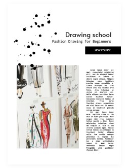 Drawing School Newsletter - free Google Docs Template - 1615